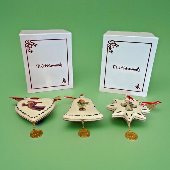 MJ Hummel 2007-2009 Christmas Ornaments Danbury Mint Exclusive Lot of 3 NIB - Picture 1 of 16